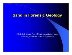 Sand in Forensic Geology