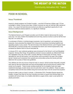 THE WEIGHT OF THE NATION - Kaiser Permanente Share