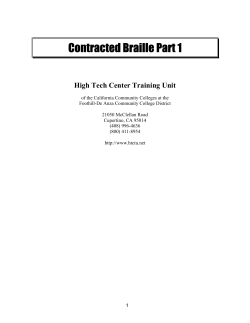 Contracted Braille Part 1 - High Tech Center Training Unit