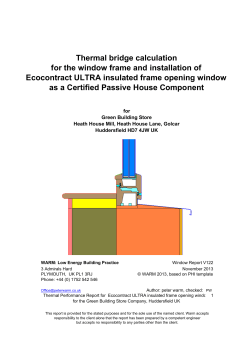 Thermal bridge calculation for the window frame and installation of