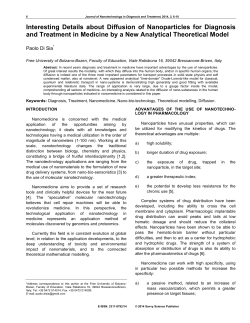 Interesting Details about Diffusion of Nanoparticles for Diagnosis