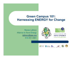Alliance to Save Energy`s Green Campus Program