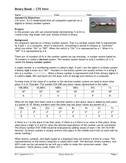 Binary Beads &mdash; CTE Intro