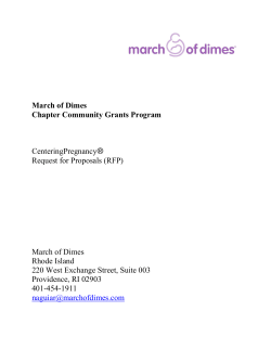March of Dimes Chapter Community Grants Program