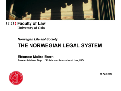 the norwegian legal system