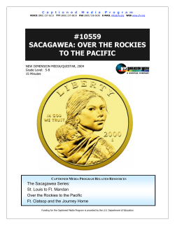 10559 sacagawea: over the rockies to the pacific