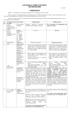 JAWAHARLAL NEHRU UNIVERSITY NEW DELHI