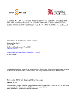 Aspinall 2016 Stats Volcanology Earth tides and volcano