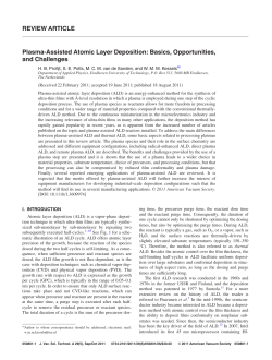 Plasma-Assisted Atomic Layer Deposition: Basics