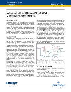 Inferred pH in Steam Plant Water Chemistry Monitoring