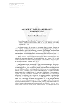 AN ENQUIRY INTO SHAKESPEARE`S DRAMATIC ART