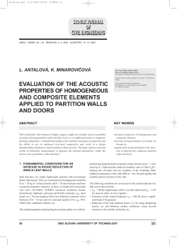 EVALUATION OF THE ACOUSTIC PROPERTIES OF