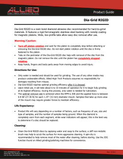 Product Guide Dia-Grid RIGID - Allied High Tech Products Inc.