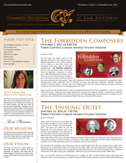 Newsletter (Fall 2015) - Chamber Orchestra of San Antonio