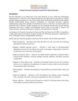 Introduction Physical Education is an integral part of the total