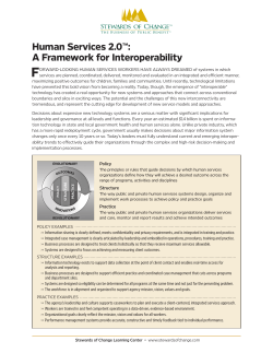 Human Services 2.0&trade;: A Framework for Interoperability