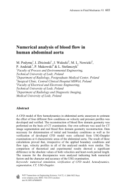 Numerical analysis of blood flow in human abdominal
