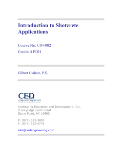 Introduction to Shotcrete Applications