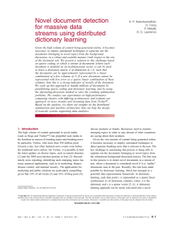 Novel document detection for massive data streams