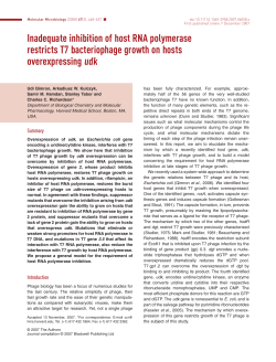 Inadequate inhibition of host RNA polymerase restricts T7