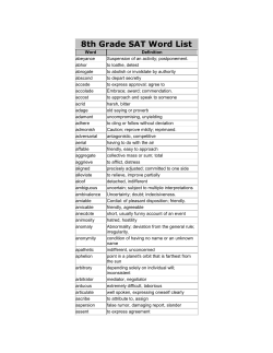 8th Grade SAT Word List