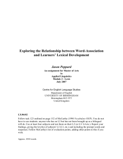 Exploring the Relationship between Word