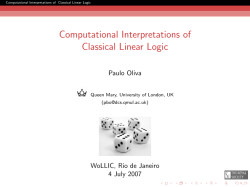 Computational Interpretations of Classical Linear Logic