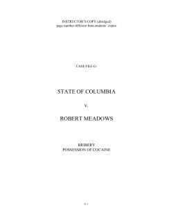 STATE OF COLUMBIA v. ROBERT MEADOWS