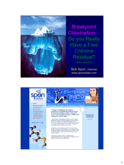 Do You REALLY Have a Free Chlorine Residual?