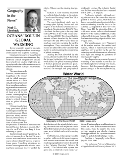 oceans` role in global warming
