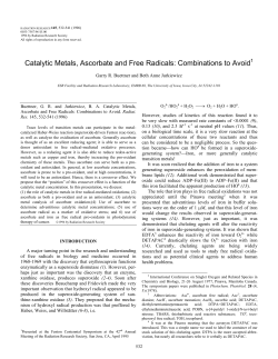 Catalytic Metals, Ascorbate and Free Radicals