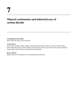 Mineral carbonation and industrial uses of carbon dioxide