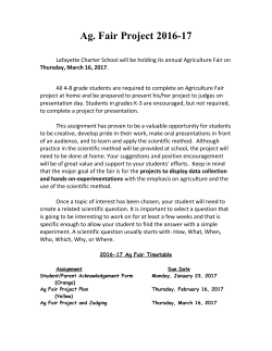 2017 Ag Fair Packet - Lafayette Charter School