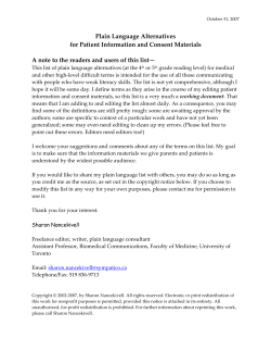 Plain Language Alternatives - The Ohio State University College of