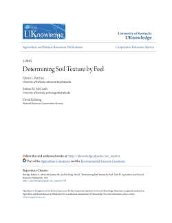 Determining Soil Texture by Feel - UKnowledge