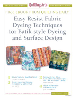 Easy Resist Fabric Dyeing Techniques for Batik