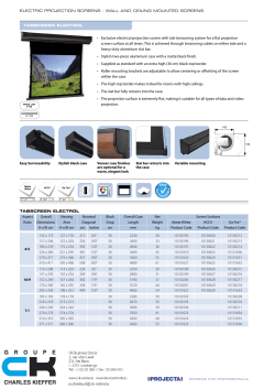 t Exclusive electrical projection screen with tab tensioning system for