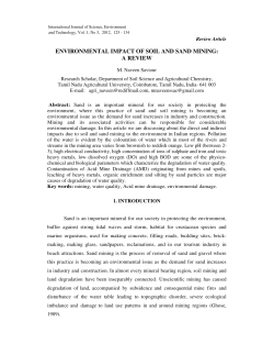 environmental impact of soil and sand mining