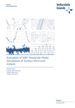 Evaluation of WRF Mesoscale Model Simulations of Surface Wind