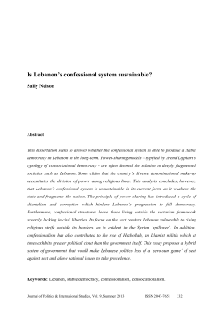 Is Lebanon`s confessional system sustainable?