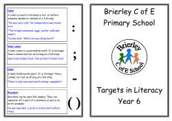 Brierley C of E Primary School Targets in Literacy Year 6