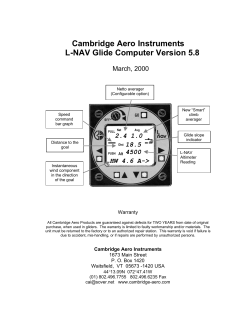Cambridge Aero Instruments L-NAV Glide Computer Version 5.8