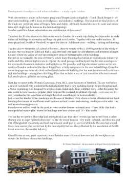 Development of workplaces and urban industries &ndash; a study