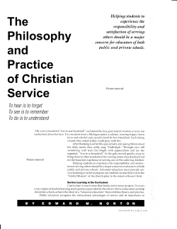 The Philosophy and Practice of Christian Service - Circle