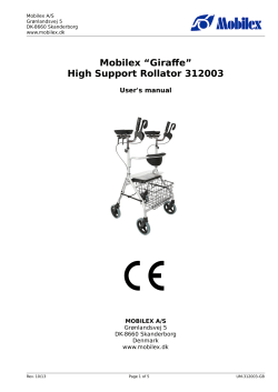Mobilex &ldquo;Giraffe&rdquo; High Support Rollator 312003
