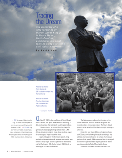 Tracing the Dream - Office of Research, Innovation and Economic