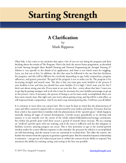 A Clarification - Starting Strength