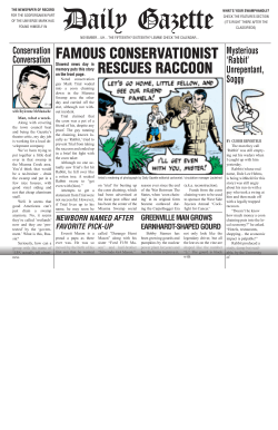 FAMOUS CONSERVATIONIST RESCUES RACCOON