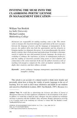 inviting the muse into the classroom: poetic license in