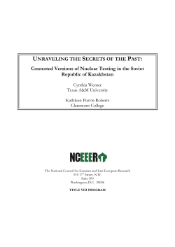 Unraveling The Secrets Of The Past: Contested Versions Of Nuclear